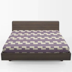 Violet White Checkered Pattern Fitted Sheet 1