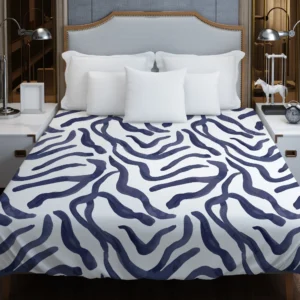 Watercolor Animal Print Wildlife Pattern Duvet Cover