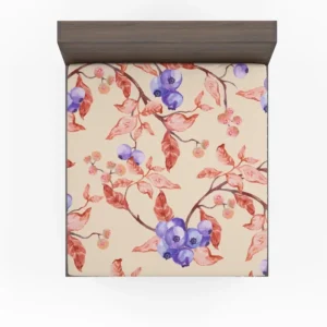 Watercolor Blueberries Fitted Sheet