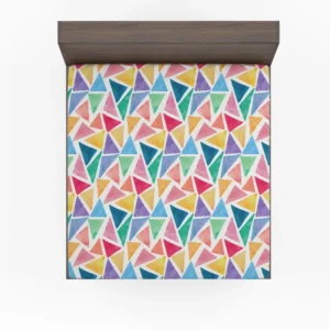 Watercolor Colorful Triangle Fitted Sheet