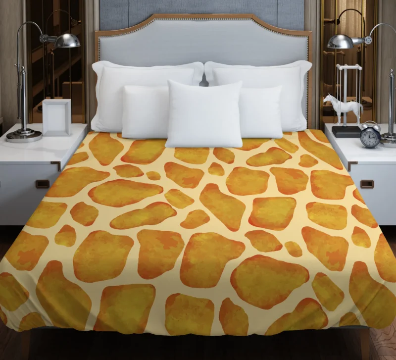 Watercolor Giraffe Skin Pattern Duvet Cover