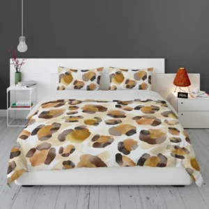 Watercolor Leopard Pattern Design Bedding Set 1