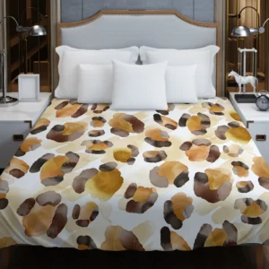 Watercolor Leopard Pattern Design Duvet Cover