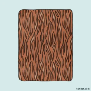 Watercolor Tiger Skin Animal Print Fleece Blanket 1