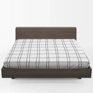 Wavy Double Grid Checkered Pattern Fitted Sheet 1