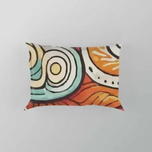 Whimsical Pastel Abstract Retro Wave Pattern Pillow Case