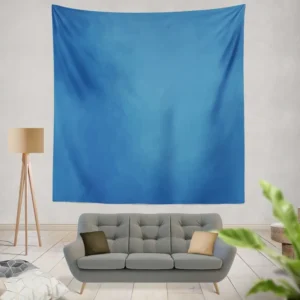 Windows Blue Solid Color Wall Tapestry
