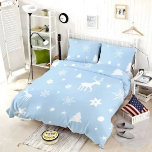 Winter Seasonal Reindeer Pattern Bedding Set