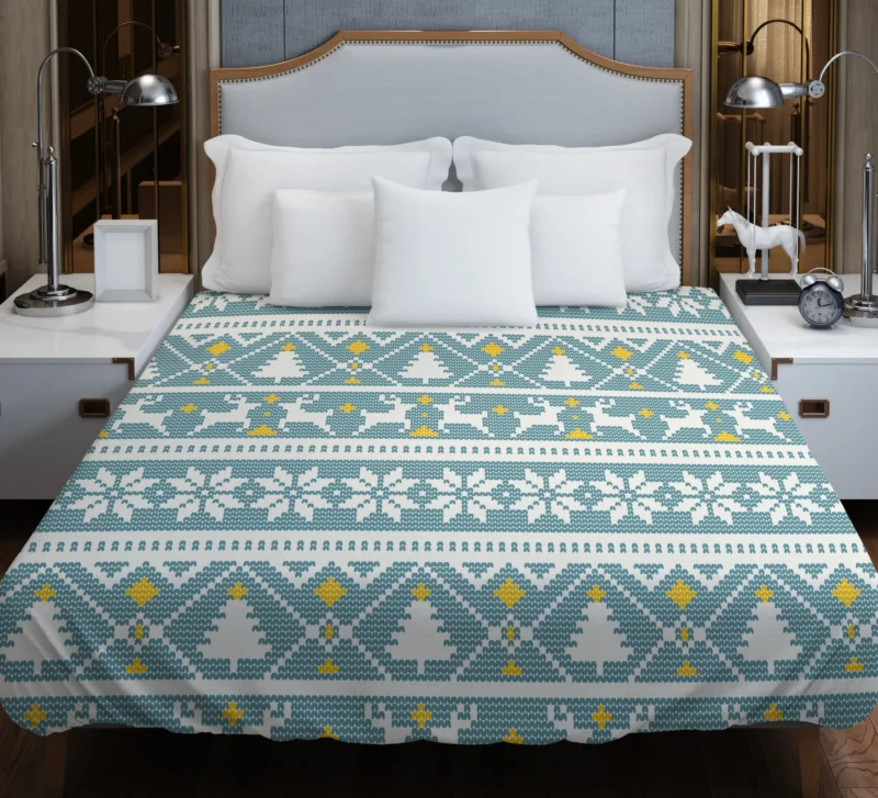 Winter Sweater Knitted Pattern Duvet Cover
