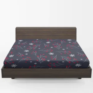 Winter Viburnum Pattern Fitted Sheet 1