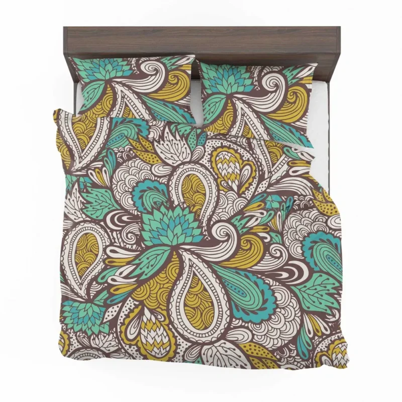 Zentangle Leaf Paisley Design Bedding Set 2