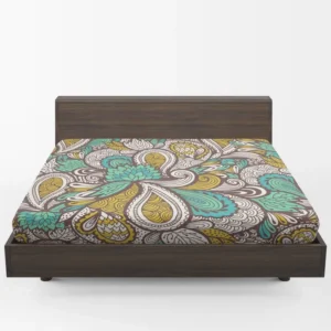 Zentangle Leaf Paisley Design Fitted Sheet 1