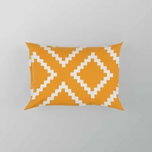 Zigzag Style Mustard Yellow Square Ethnic Pillow Case
